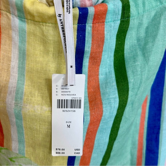 NWT Anthropologie Len Maxi Skirt Sz M Striped Multicolor - Picture 8 of 10